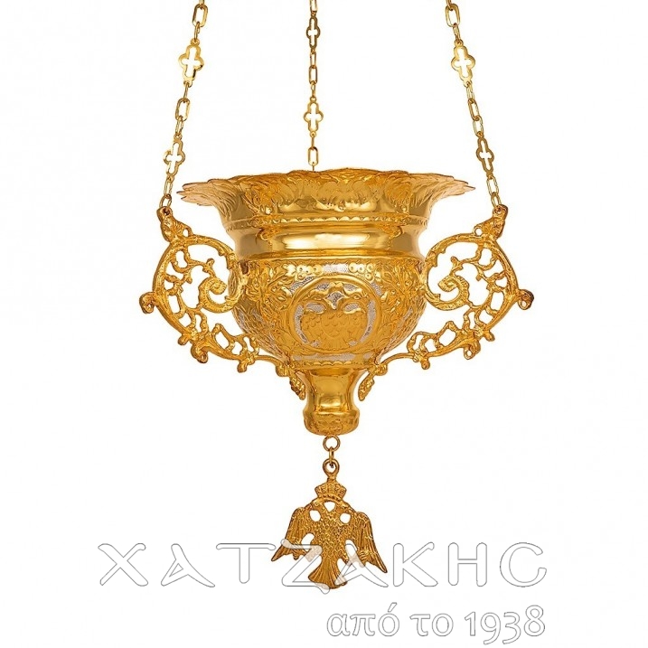 ΚΑΝΔΗΛΙ ΒΥΖΑΝΤΙΝΟ ΔΙΧΡΩΜΟ ΚΡΕΜΑΣΤΟ