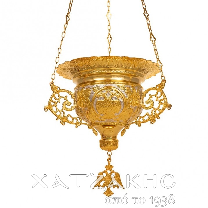 ΚΑΝΔΗΛΙ ΒΥΖΑΝΤΙΝΟ ΚΡΕΜΑΣΤΟ ΔΙΧΡΩΜΟ ΜΕ...