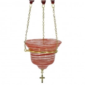 ΚΑΝΔΗΛΙ ΓΥΑΛΙΝΟ ΚΡΕΜΑΣΤΟ ΡΟΖ