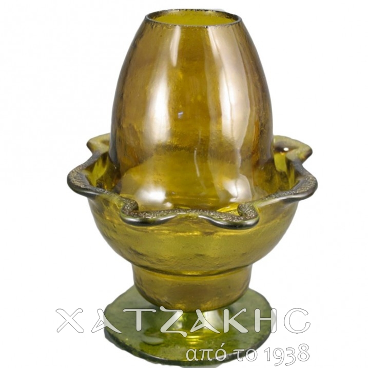 ΚΑΝΔΗΛΙ ΓΥΑΛΙΝΟ ΕΠΙΤΡΑΠΕΖΙΟ ΠΡΑΣΙΝΟ