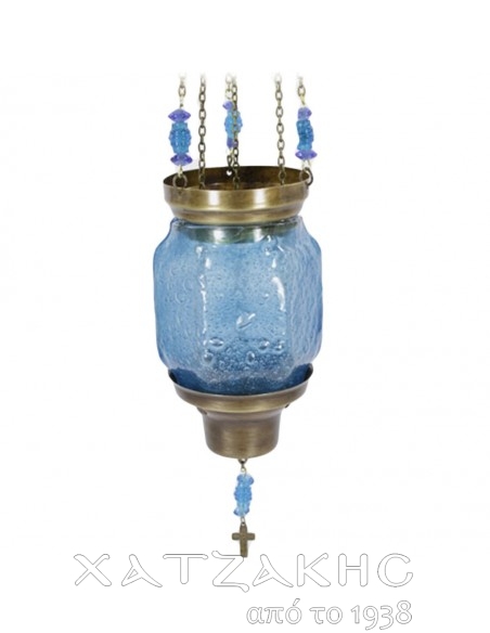 ΚΑΝΔΗΛΙ ΣΥΡΩΜΕΝΟ ΚΡΕΜΑΣΤΟ ΓΥΑΛΙΝΟ ΓΑΛΑΖΙΟ