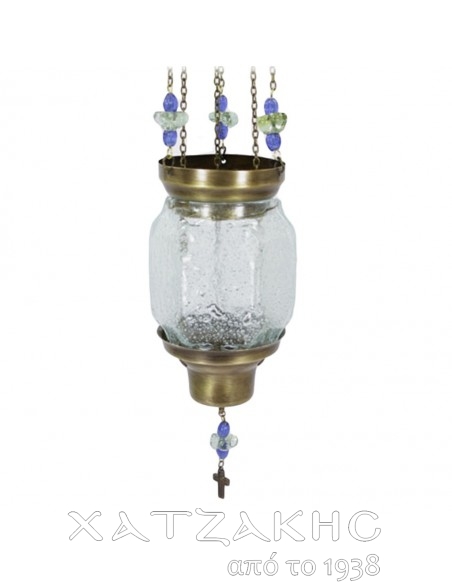 ΚΑΝΔΗΛΙ ΣΥΡΩΜΕΝΟ ΚΡΕΜΑΣΤΟ ΓΥΑΛΙΝΟ ΛΕΥΚΟ