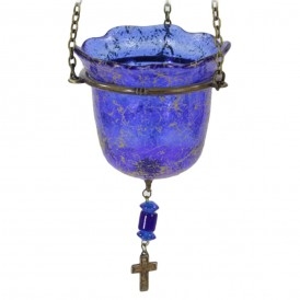 ΚΑΝΔΗΛΙ ΓΥΑΛΙΝΟ ΚΡΕΜΑΣΤΟ ΜΟΒ