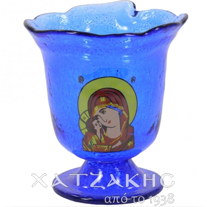 ΚΑΝΔΗΛΙ ΓΙΑΛΥΝΟ ΕΠΙΤΡΑΠΕΖΙΟ ΤΟΥΛΙΠΑ ΜΠΛΕ