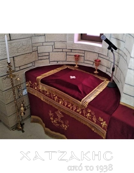 ΚΑΛΥΜΜΑ ΑΓΙΑΣ ΤΡΑΠΕΖΗΣ ΒΕΛΟΥΔΟ ΧΡΥΣΟΚΕΝΤΗΤΟ