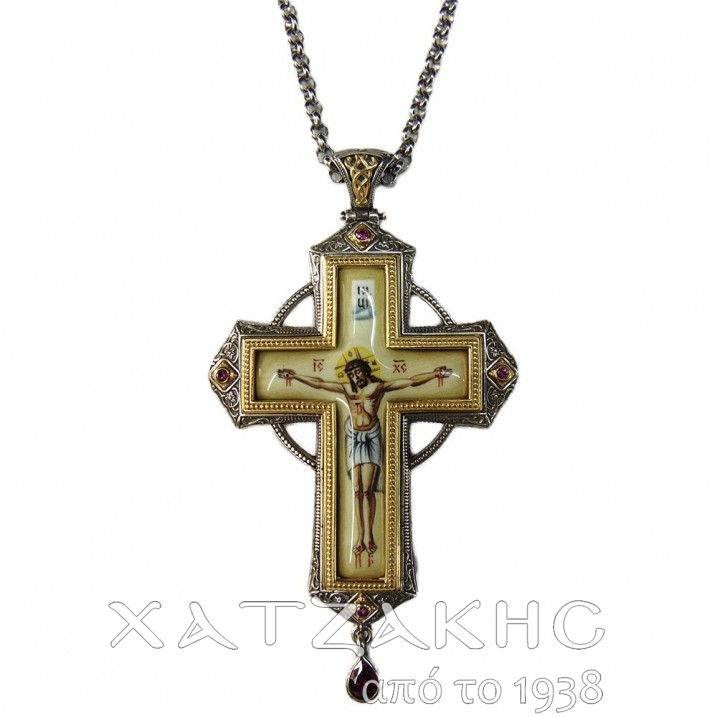 ΣΤΑΥΡΟΣ ΕΠΙΣΤΗΘΙΟΣ ΑΣΗΜΕΝΙΟΣ 925° ΜΕ...