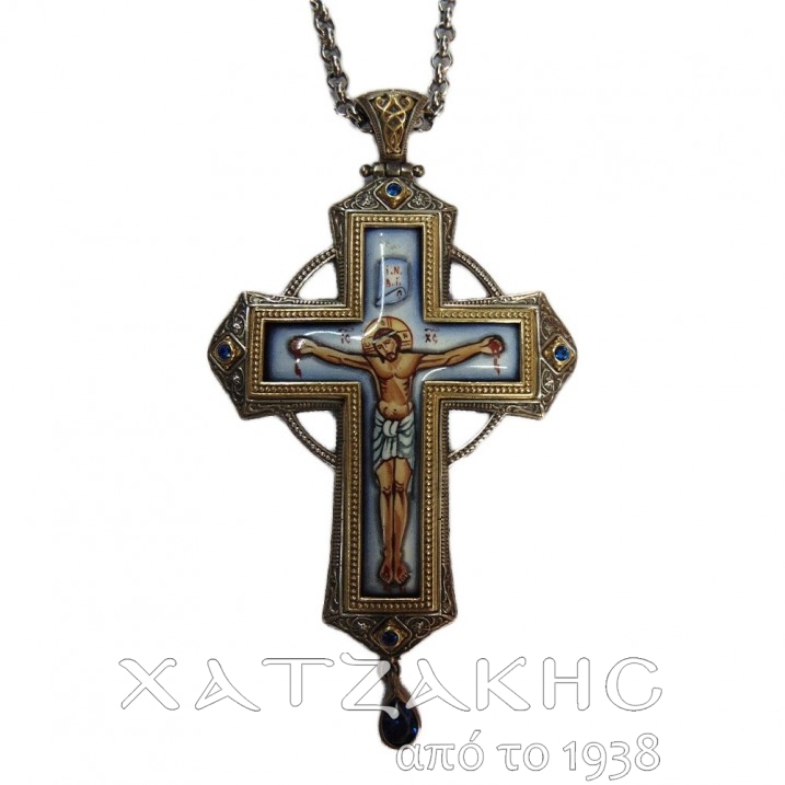 ΣΤΑΥΡΟΣ ΕΠΙΣΤΗΘΙΟΣ ΑΣΗΜΕΝΙΟΣ 925° ΜΕ...