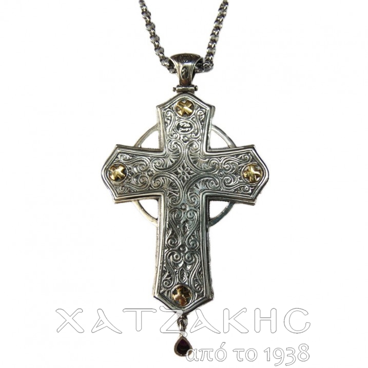 ΣΤΑΥΡΟΣ ΕΠΙΣΤΗΘΙΟΣ ΑΣΗΜΕΝΙΟΣ 925° ΜΕ...