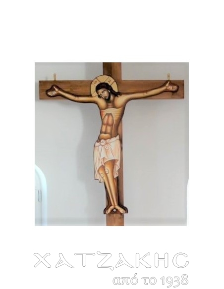 ΕΣΤΑΥΡΩΜΕΝΟΣ ΑΓΙΟΓΡΑΦΙΑ ΣΕ ΣΤΑΥΡΟ ΞΥΛΙΝΟ ΜΑΣΙΦ