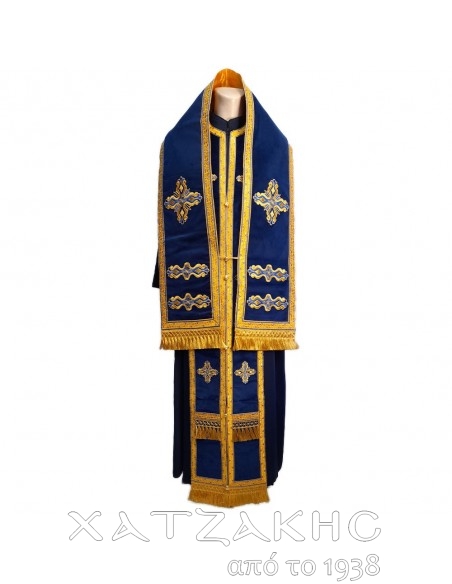 ΩΜΟΦΟΡΙΟ ΕΠΙΤΡΑΧΗΛΙΟ ΒΕΛΟΥΔΟ ΜΠΛΕ ΣΤΑΥΡΟΙ