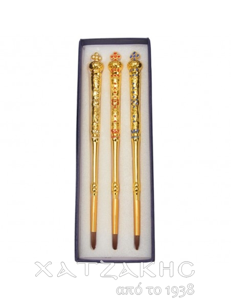 ΜΥΡΟΣΤΡΑ ΣΕΤ 3 ΤΕΜΑΧΙΑ ΕΠΙΧΡΥΣΗ ΜΕ ΠΕΤΡΕΣ